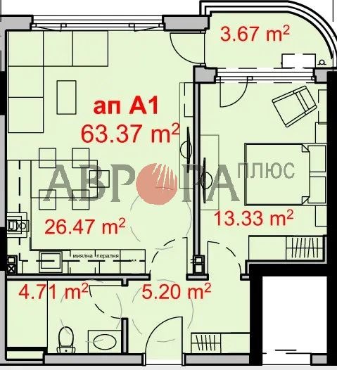 Продава 2-СТАЕН, гр. Бургас, Изгрев, снимка 6 - Апартаменти - 53897647