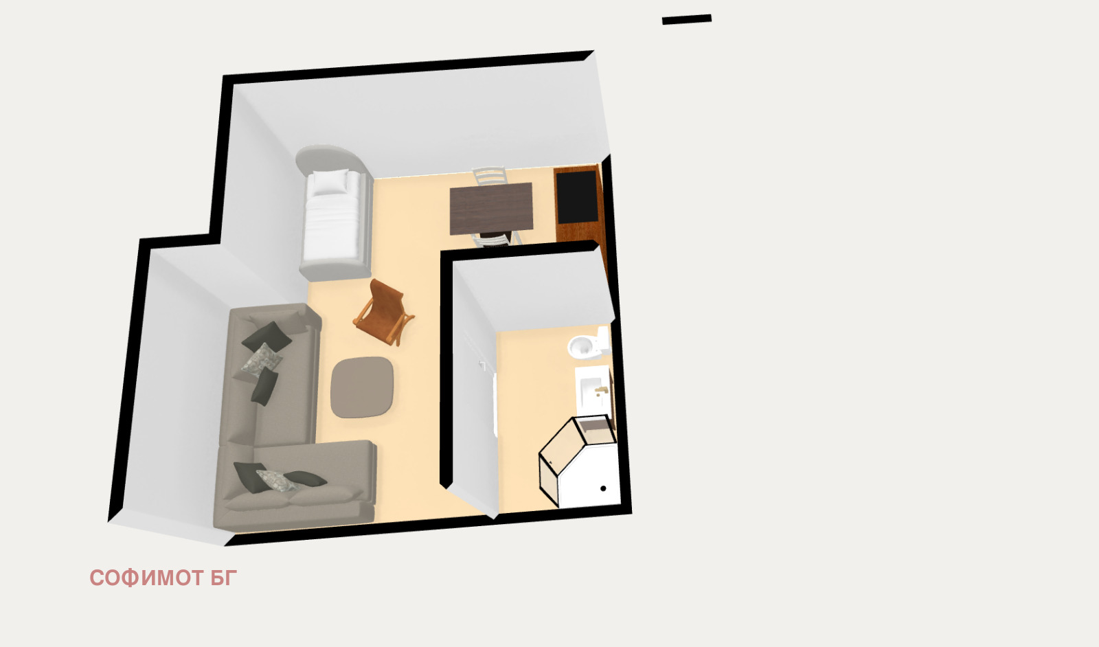 Продава 1-СТАЕН, гр. София, Център, снимка 2 - Апартаменти - 54064588