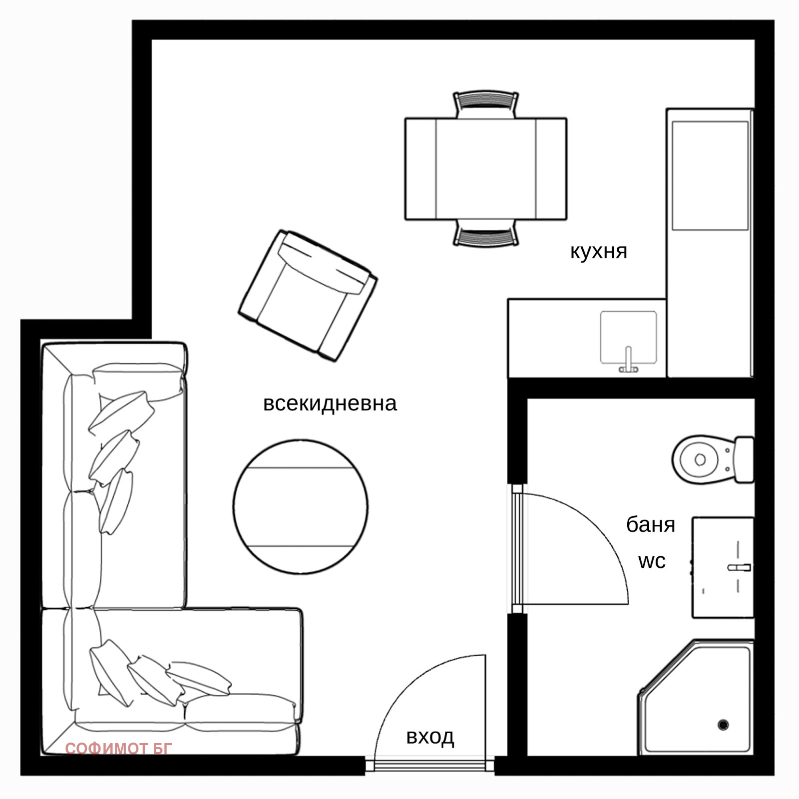 Продава 1-СТАЕН, гр. София, Център, снимка 3 - Апартаменти - 54064588