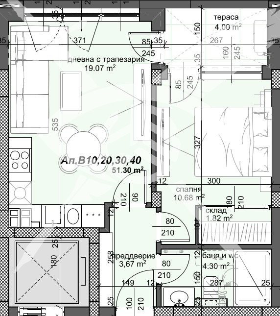 Продава 2-СТАЕН, гр. Пловдив, Тракия, снимка 1 - Aпартаменти - 47502586