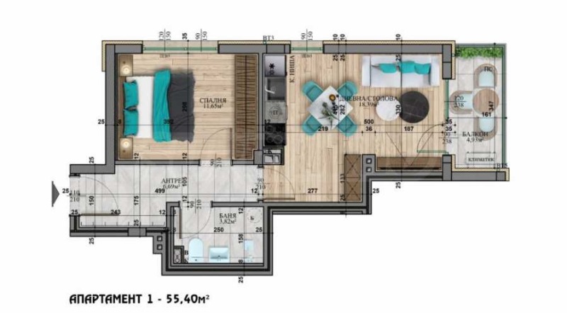 De vânzare  1 dormitor Sofia , Vitoșa , 64 mp | 18438611 - imagine [14]