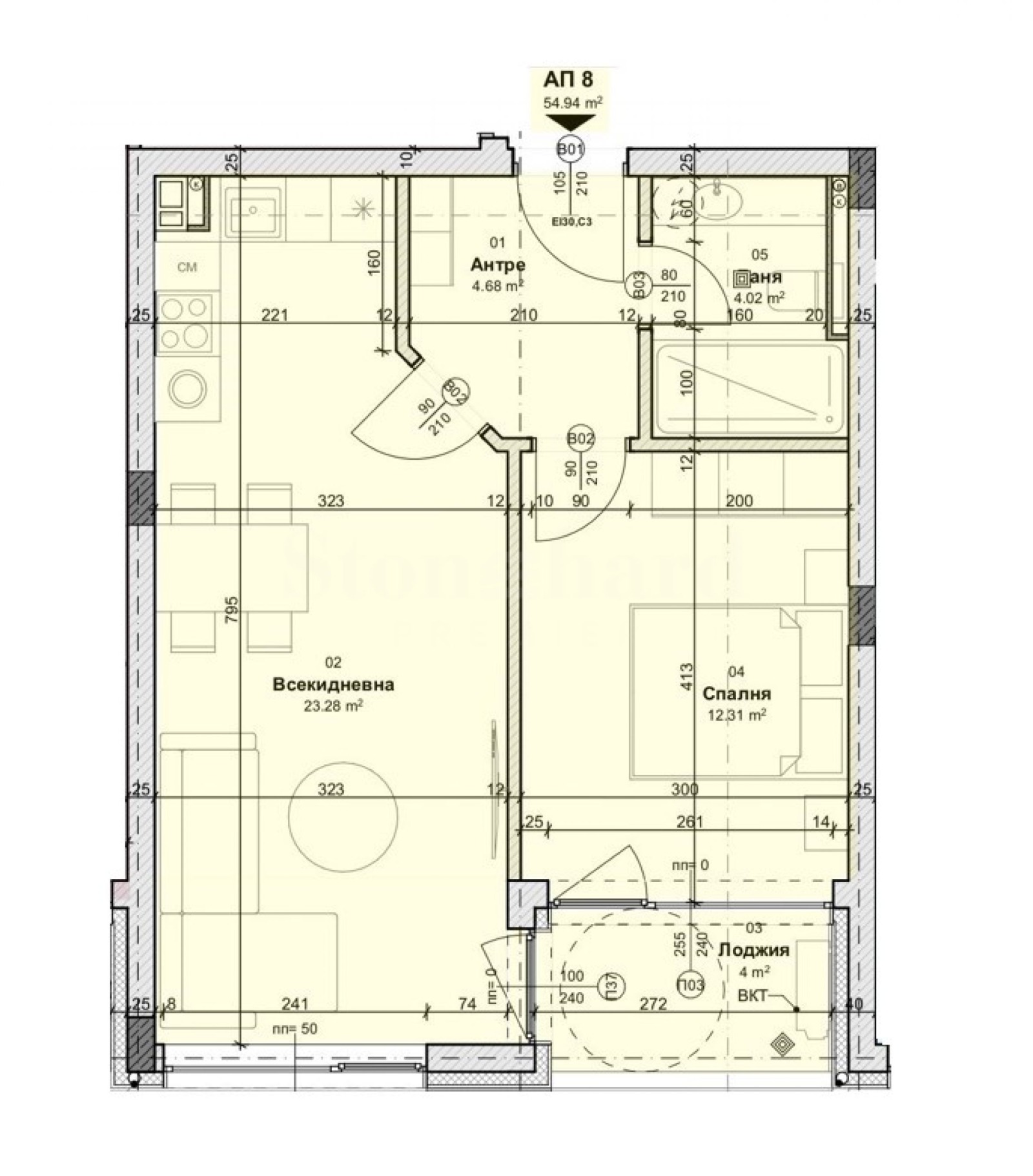 Продава 2-СТАЕН, гр. Варна, Виница, снимка 9 - Апартаменти - 54697287