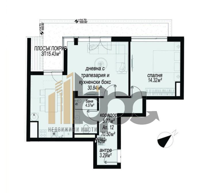 In vendita  1 camera da letto Sofia , Tsentar , 103 mq | 20852194 - Immagine [3]