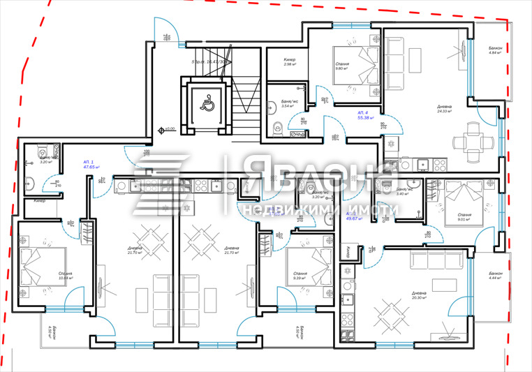 In vendita  1 camera da letto Varna , m-t Pchelina , 58 mq | 25006577 - Immagine [2]