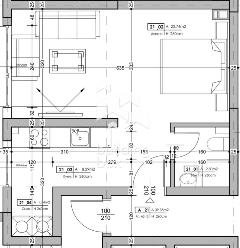 For Sale  Studio Plovdiv , Karshiyaka , 51 sq.m | 40492512 - image [2]