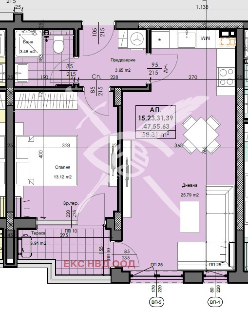À vendre  1 chambre Plovdiv , Karchiyaka , 69 m² | 94980624