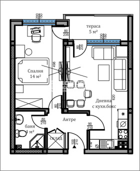 1 chambre Vastanitcheski, Plovdiv 2