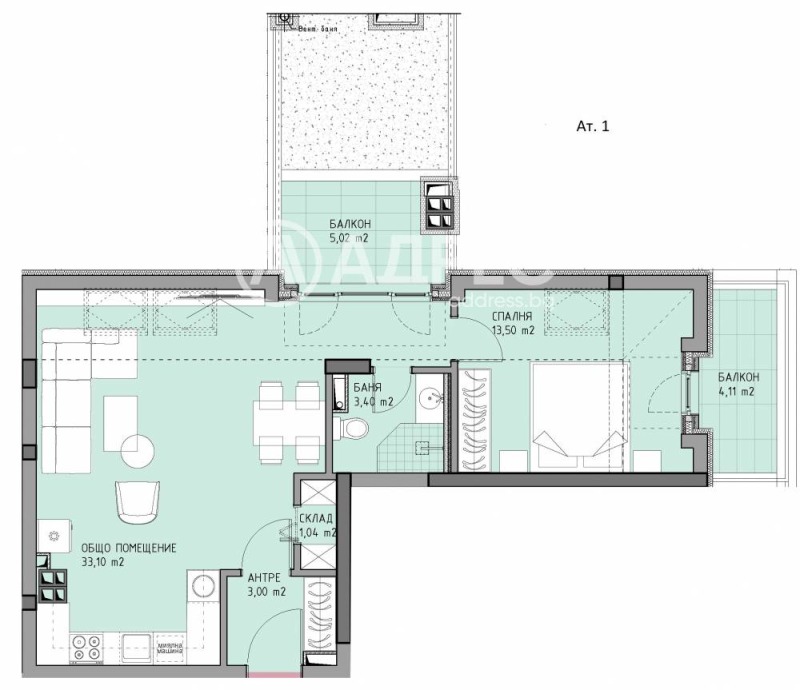 En venta  1 dormitorio Sofia , Moderno predgradie , 96 metros cuadrados | 15942414 - imagen [5]