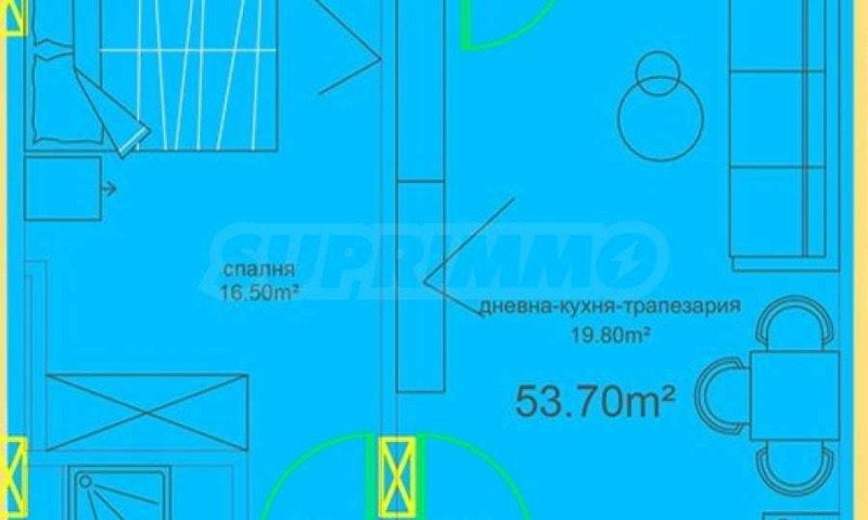 Продава 2-СТАЕН, гр. Бургас, област Бургас, снимка 2 - Апартаменти - 53356521