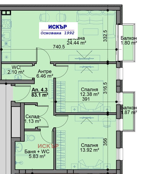 Продава 2-СТАЕН, гр. София, Овча купел
