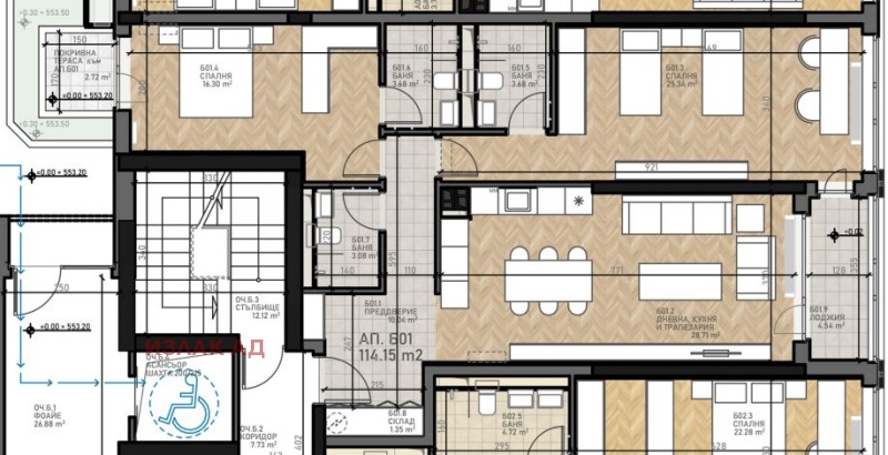 Satılık  2 yatak odası Sofia , Drujba 2 , 128 metrekare | 96396466 - görüntü [2]