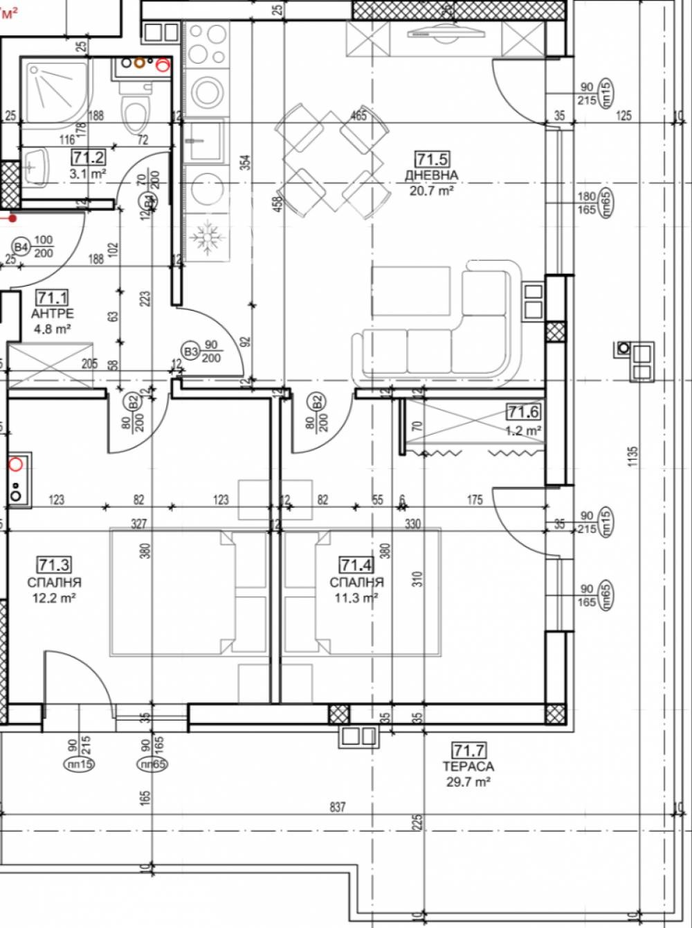 Продава 3-СТАЕН, гр. София, Малинова долина, снимка 4 - Апартаменти - 56532088