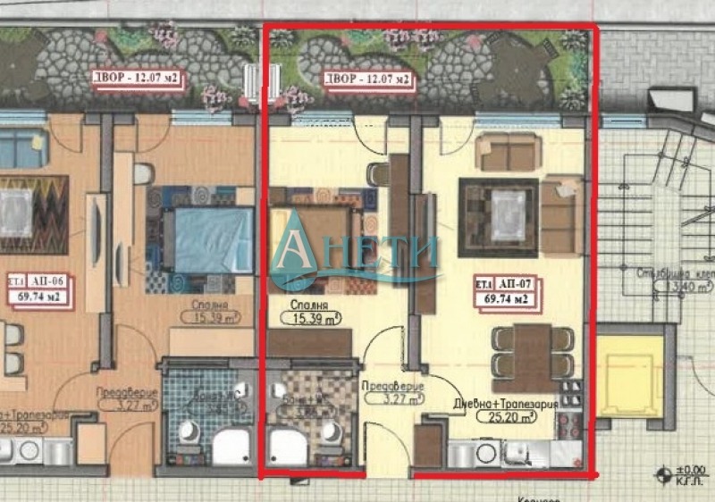 Eladó  1 hálószoba Sofia , Druzsba 1 , 70 négyzetméter | 81732549 - kép [3]