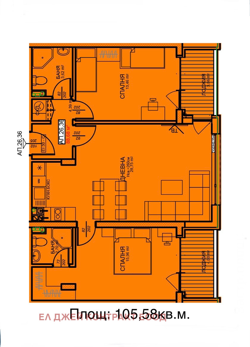 Продава 3-СТАЕН, гр. София, Център, снимка 2 - Апартаменти - 43186338