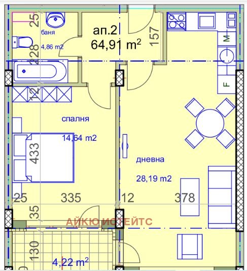 Продава 2-СТАЕН, гр. София, Гоце Делчев, снимка 6 - Апартаменти - 56597031