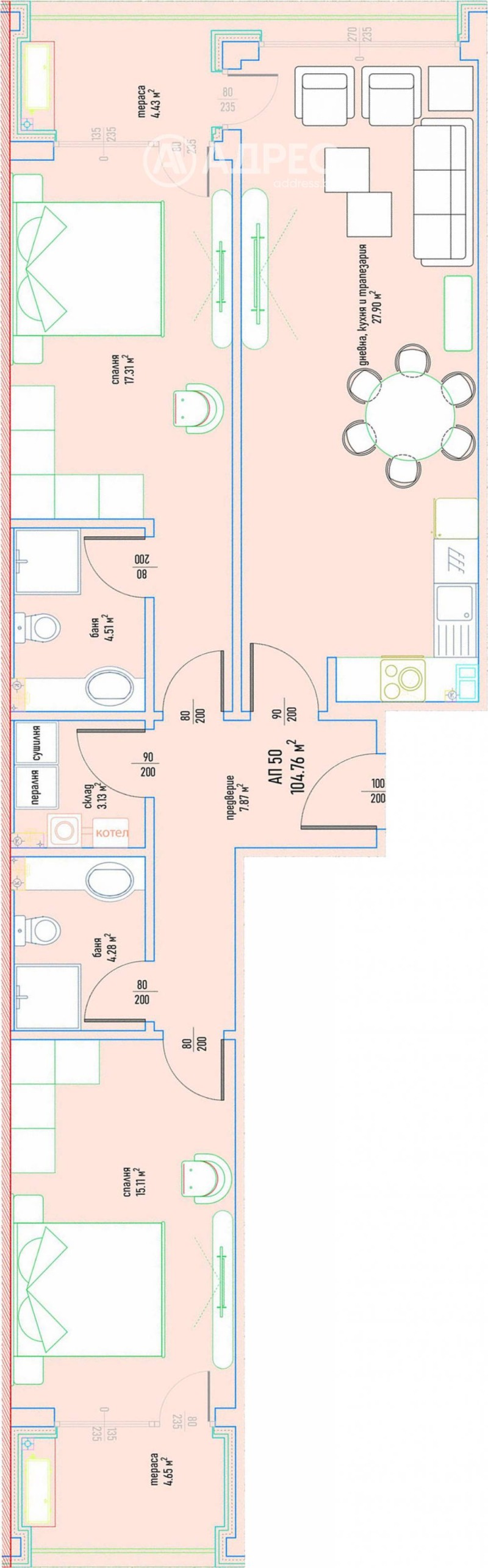 Продава 3-СТАЕН, гр. София, Малинова долина, снимка 3 - Aпартаменти - 48875416