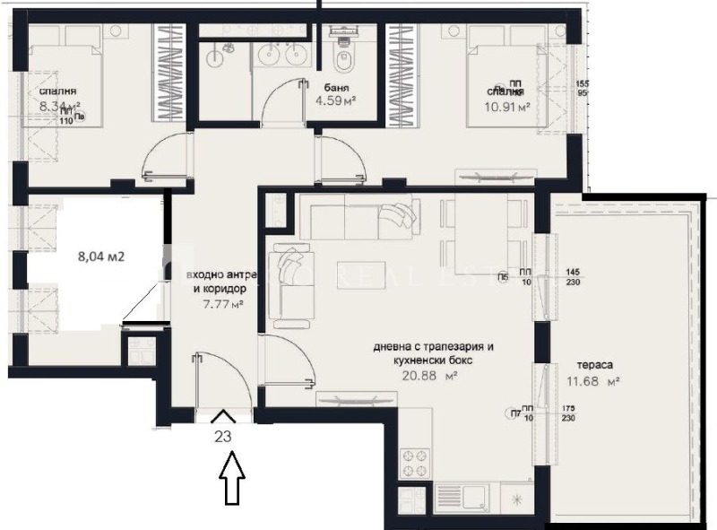 Продава 4-СТАЕН, гр. София, Зона Б-18, снимка 4 - Aпартаменти - 48625510