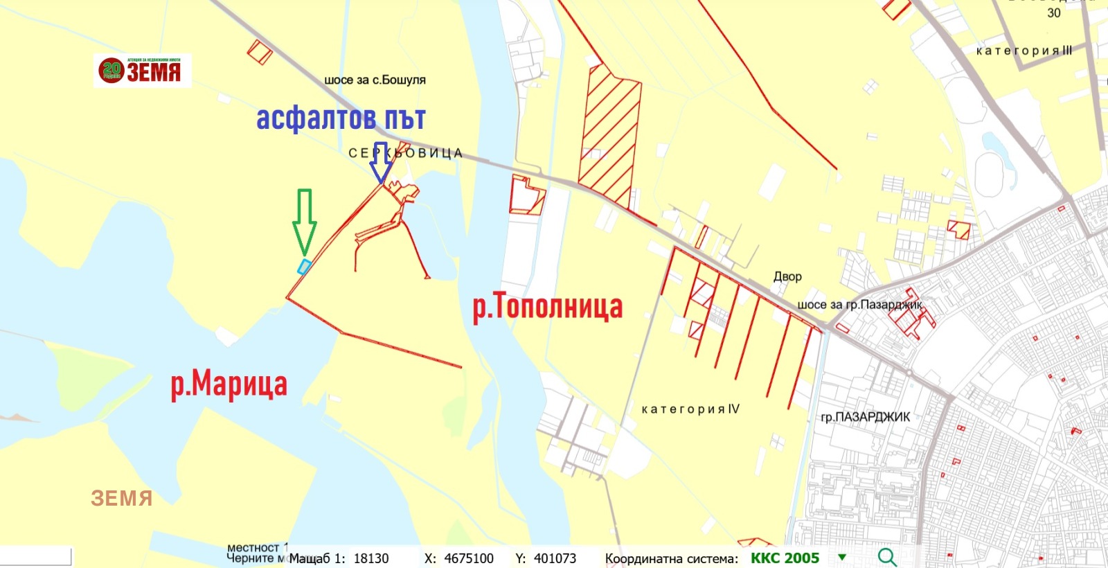 Продава ПАРЦЕЛ, гр. Пазарджик, Устрем, снимка 2 - Парцели - 53937246