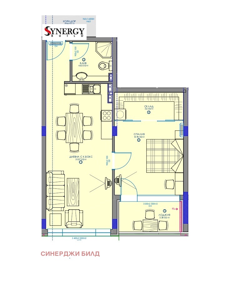 Til salg  1 soveværelse Sofia , Borovo , 82 kvm | 67244739 - billede [8]