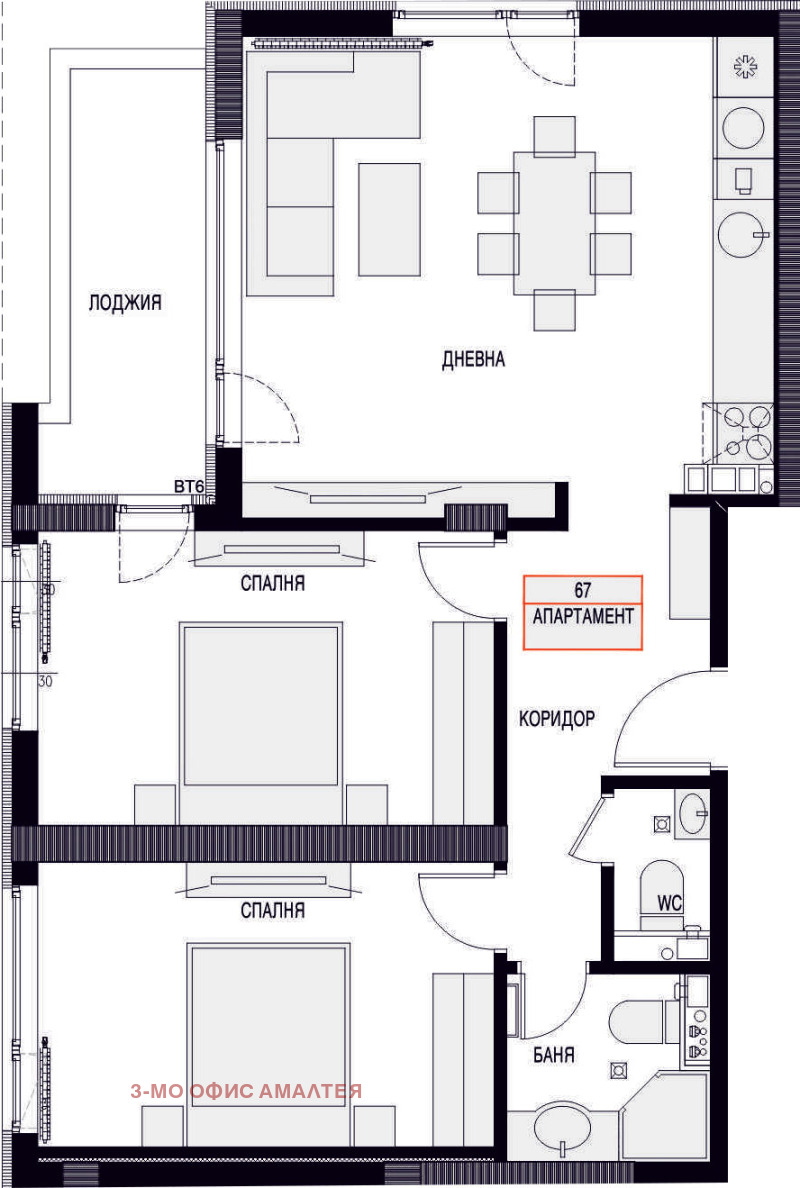 Till salu  2 sovrum Sofia , Ljulin 2 , 99 kvm | 38520548 - bild [10]