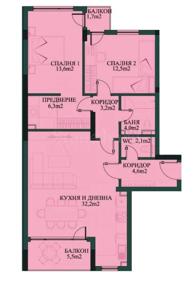 Продава 3-СТАЕН, гр. София, Манастирски ливади, снимка 3 - Апартаменти - 52233618