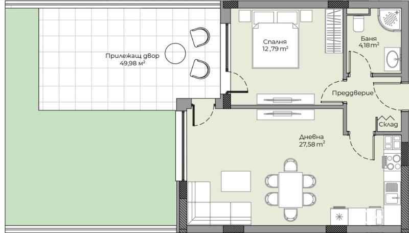 Продава  2-стаен град Пловдив , Христо Смирненски , 68 кв.м | 37052377 - изображение [6]
