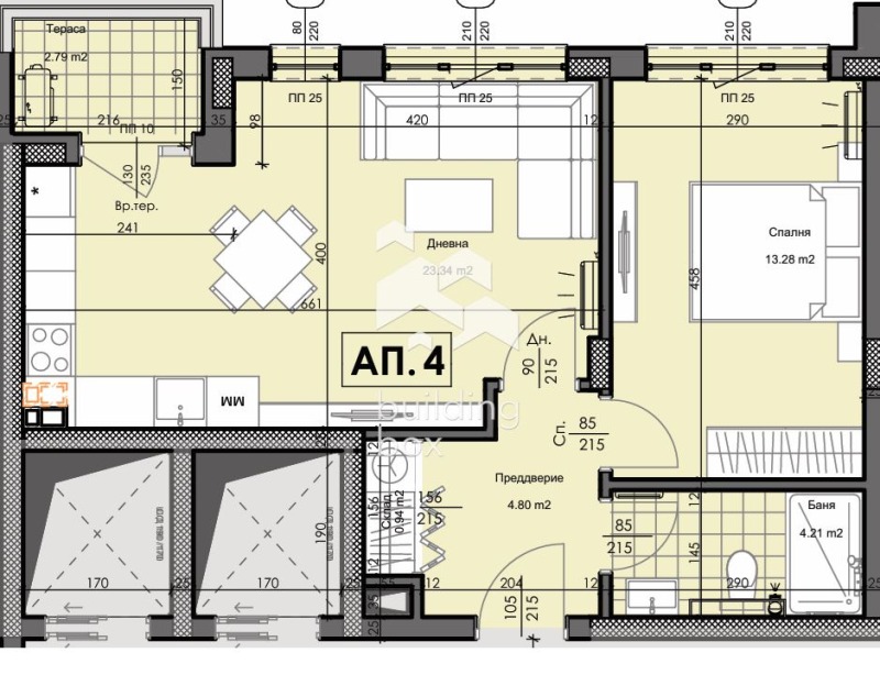 Продаја  1 спаваћа соба Пловдив , Гагарин , 71 м2 | 27059501 - слика [4]