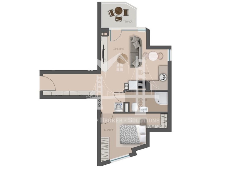 Продава 2-СТАЕН, гр. София, Полигона, снимка 17 - Апартаменти - 53037483