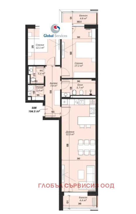 Продава 3-СТАЕН, гр. София, Кръстова вада, снимка 1 - Апартаменти - 49438652