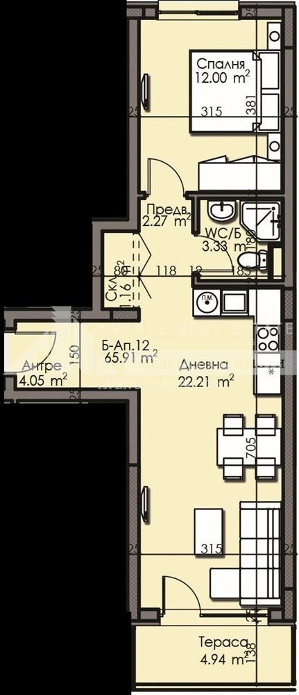 Till salu  1 sovrum Burgas , Izgrev , 66 kvm | 47346725 - bild [2]
