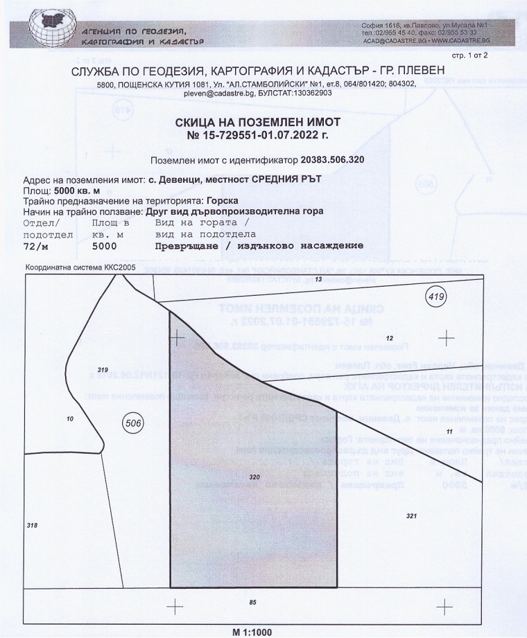 Продава ЗЕМЕДЕЛСКА ЗЕМЯ, с. Девенци, област Плевен, снимка 4 - Земеделска земя - 52786092
