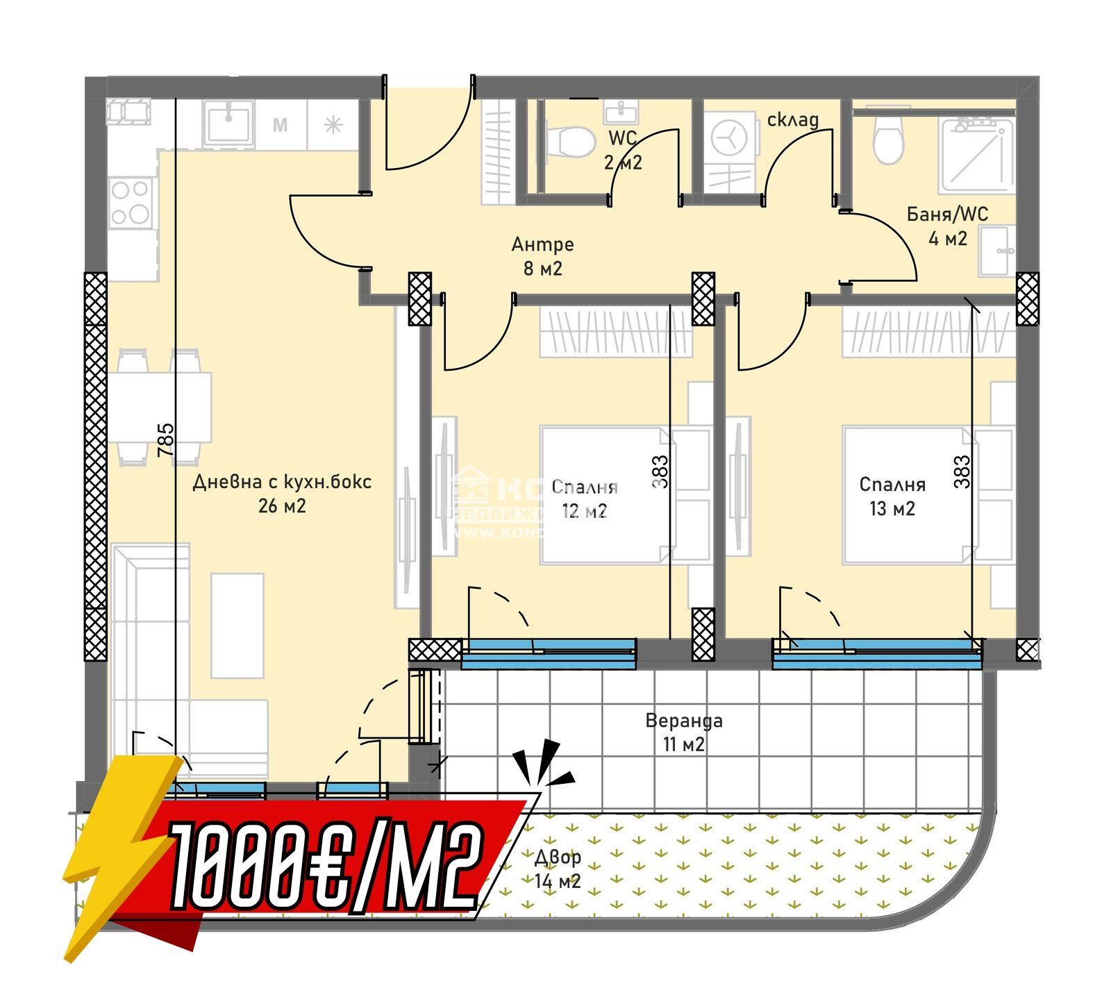 Продава 3-СТАЕН, гр. Пловдив, Тракия