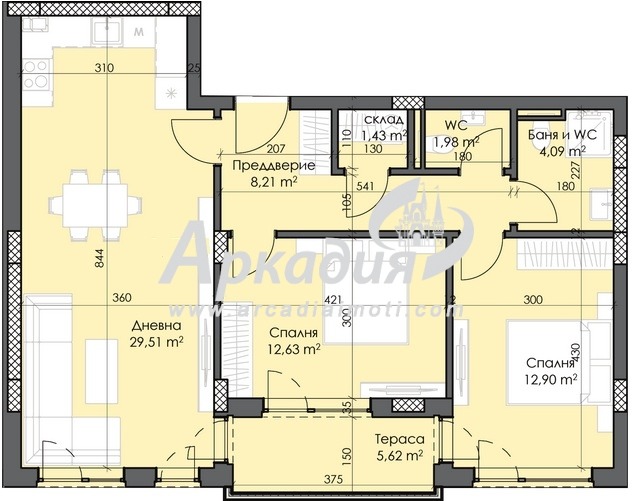 Na prodej  2 ložnice Plovdiv , Trakija , 107 m2 | 74392855 - obraz [2]