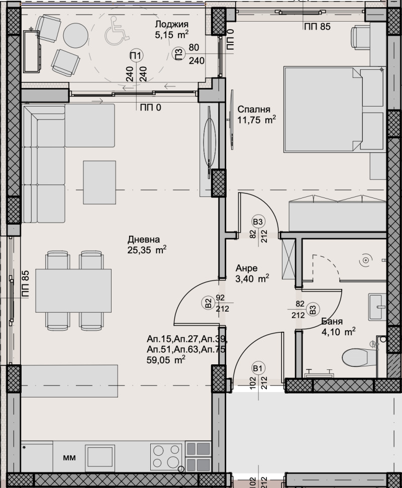 À venda  1 quarto Plovdiv , Hristo Smirnenski , 74 m² | 51199694