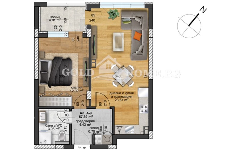 Продава 2-СТАЕН, гр. Пловдив, Христо Смирненски, снимка 3 - Апартаменти - 52710046