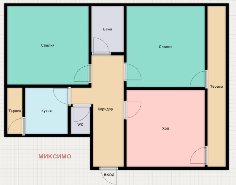 Продава  3-стаен град Русе , Родина 2 , 80 кв.м | 47305115