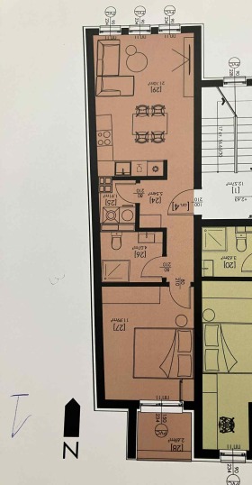 1 slaapkamer Ljuben Karavelov, Chaskovo