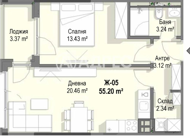 De vânzare  1 dormitor Sofia , Crâstova vada , 68 mp | 21140729 - imagine [4]
