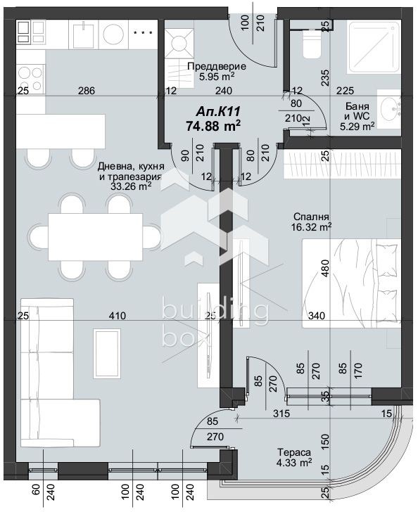 Продава 2-СТАЕН, гр. Пловдив, Тракия, снимка 2 - Апартаменти - 55573879