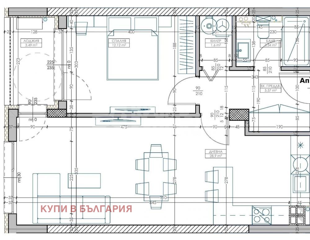 Продава 2-СТАЕН, гр. Варна, Младост 2
