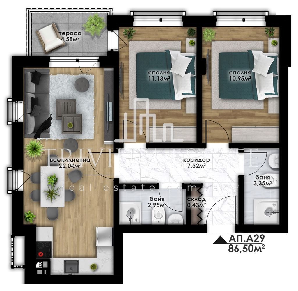 Продава 3-СТАЕН, гр. Пловдив, Остромила, снимка 9 - Апартаменти - 55361995