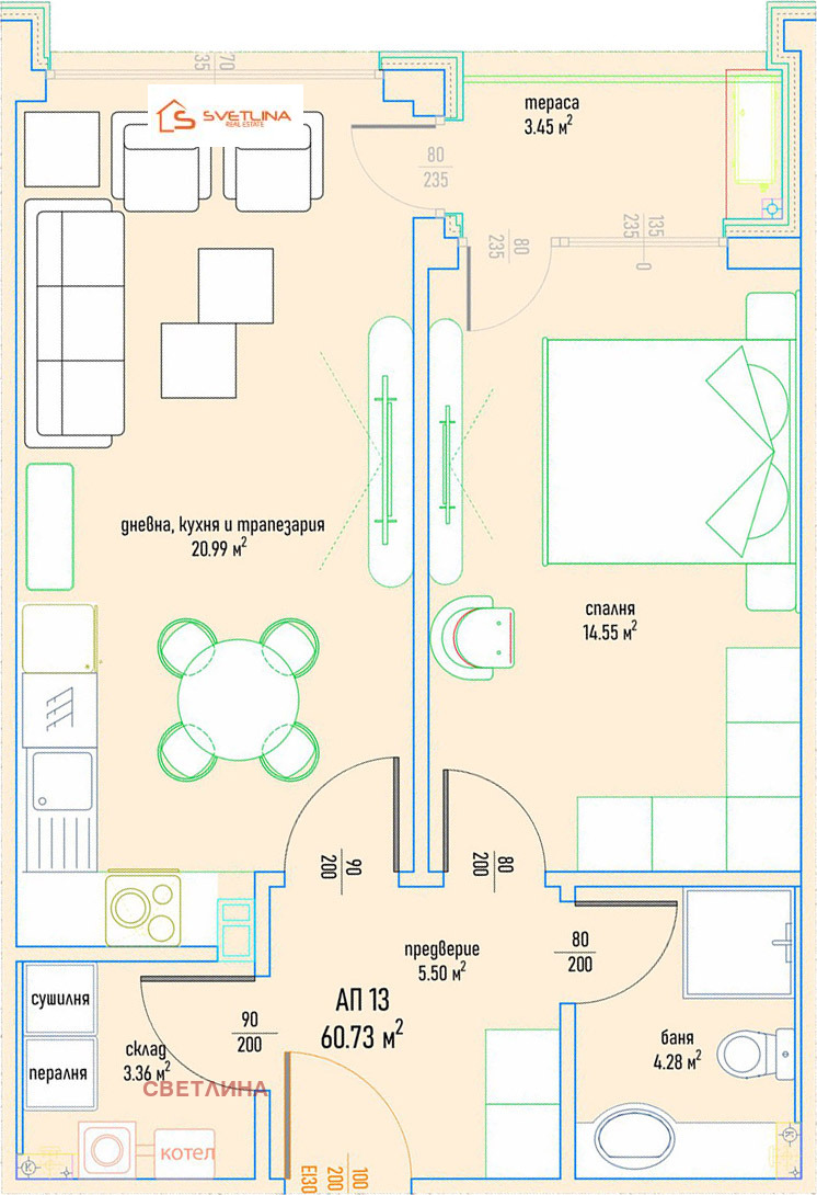 Продава  2-стаен град София , Малинова долина , 74 кв.м | 22602708 - изображение [8]