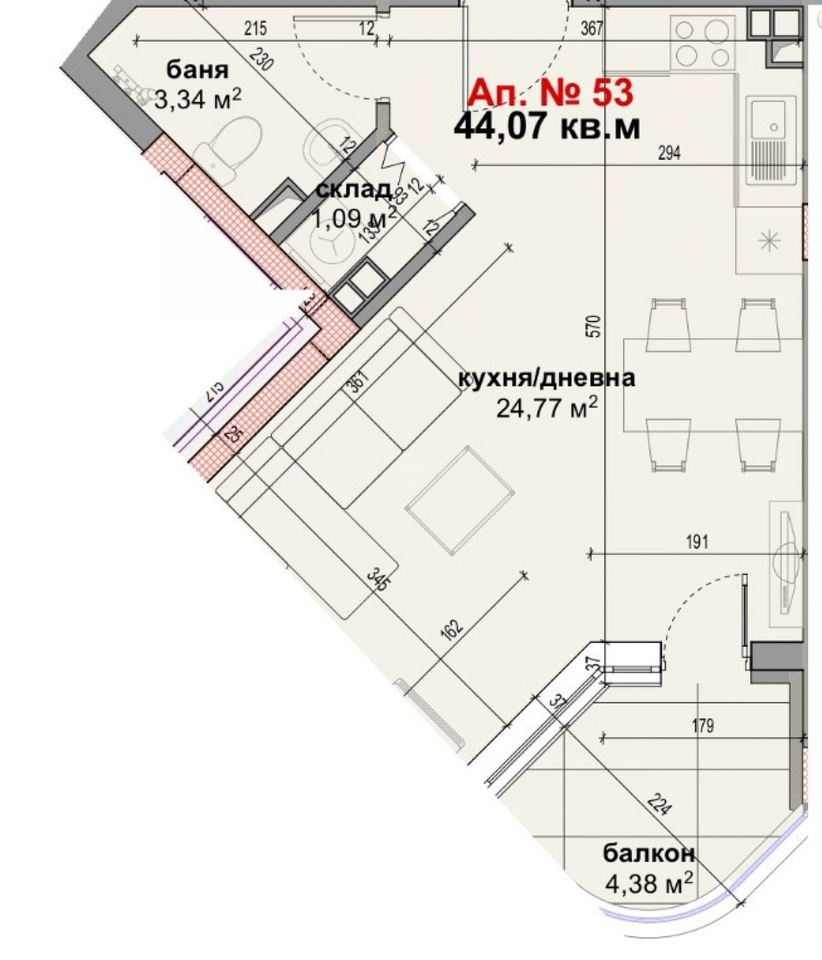 Продава 1-СТАЕН, гр. Приморско, област Бургас, снимка 2 - Апартаменти - 55897841
