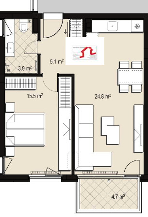 En venta  1 dormitorio Sofia , Gradina , 70 metros cuadrados | 46380733 - imagen [3]