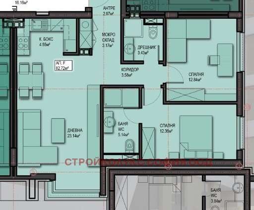 À vendre  2 chambres Sofia , Mladost 4 , 102 m² | 71323237