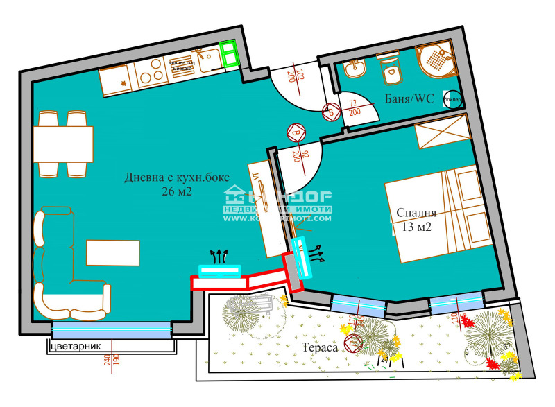 Myytävänä  1 makuuhuone Plovdiv , Tsentar , 92 neliömetriä | 14673845 - kuva [6]