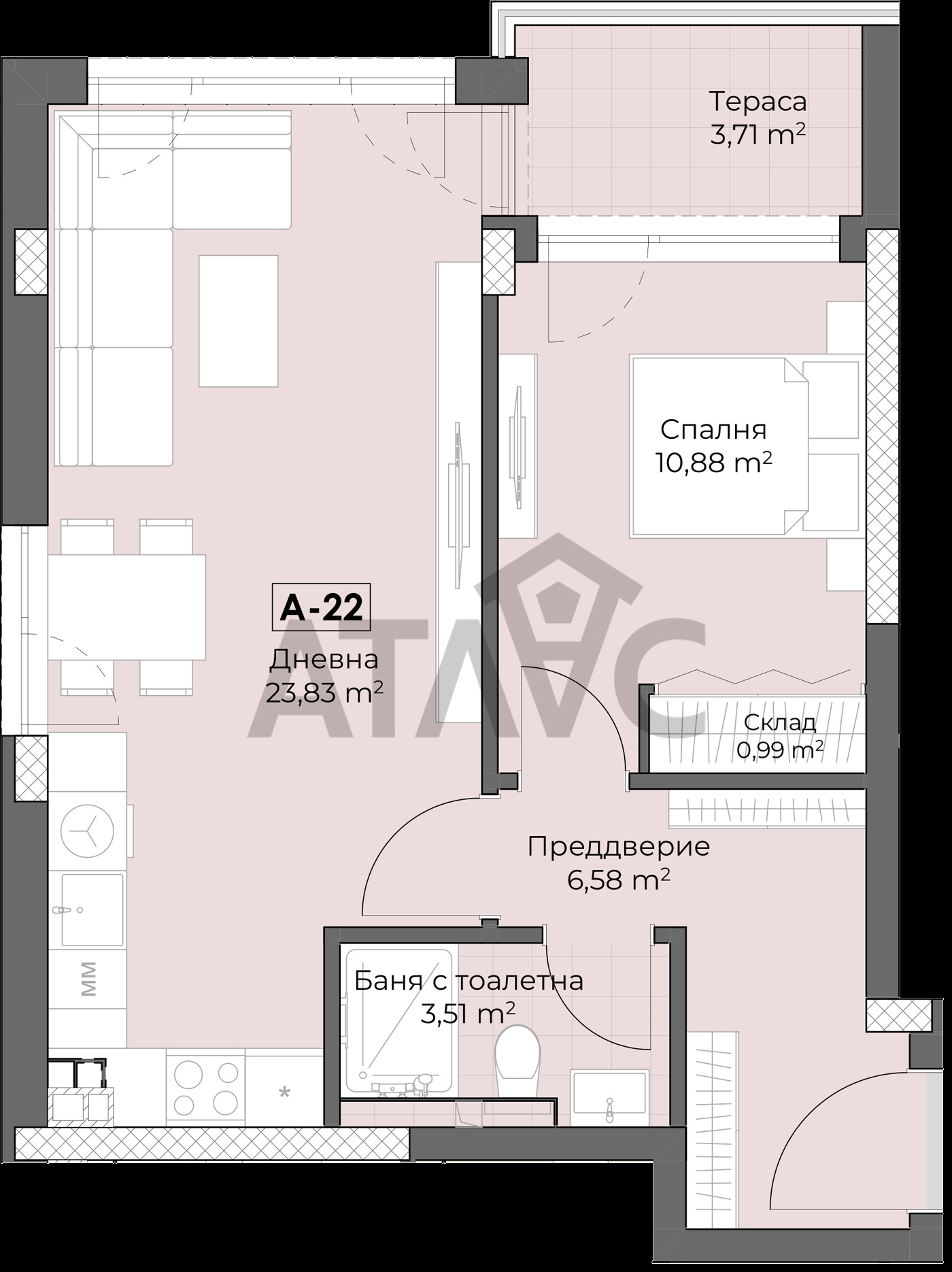 Продава 2-СТАЕН, гр. Пловдив, Беломорски, снимка 2 - Апартаменти - 54904112