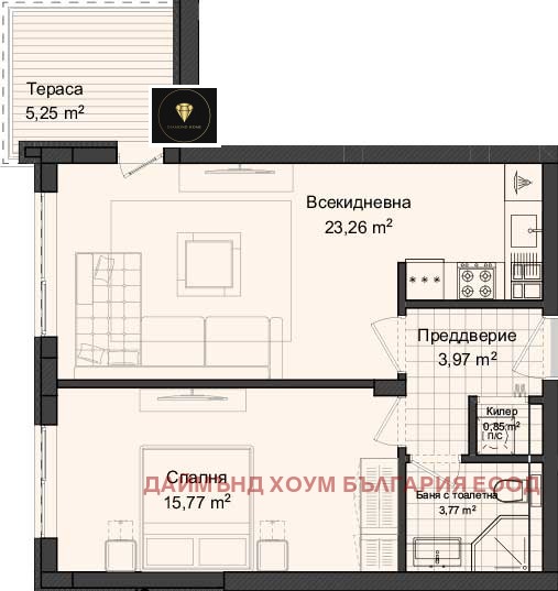 Til salgs  1 soverom Plovdiv , Gagarin , 74 kvm | 15861409 - bilde [2]
