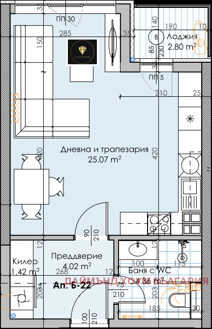 For Sale  Studio Plovdiv , Karshiyaka , 52 sq.m | 51201599 - image [2]