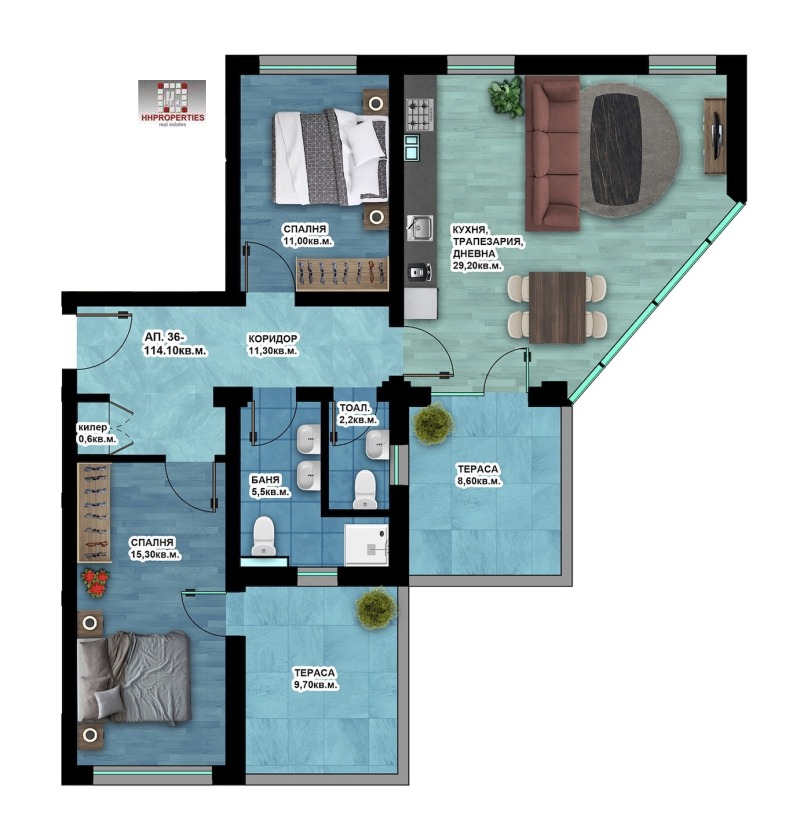 For Sale  2 bedroom Plovdiv , Hristo Smirnenski , 130 sq.m | 40676335 - image [5]